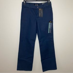 NWT Lee Women’s Flex Motion Regular Fit Mid Rise Indigo Trousers Size 8 Medium